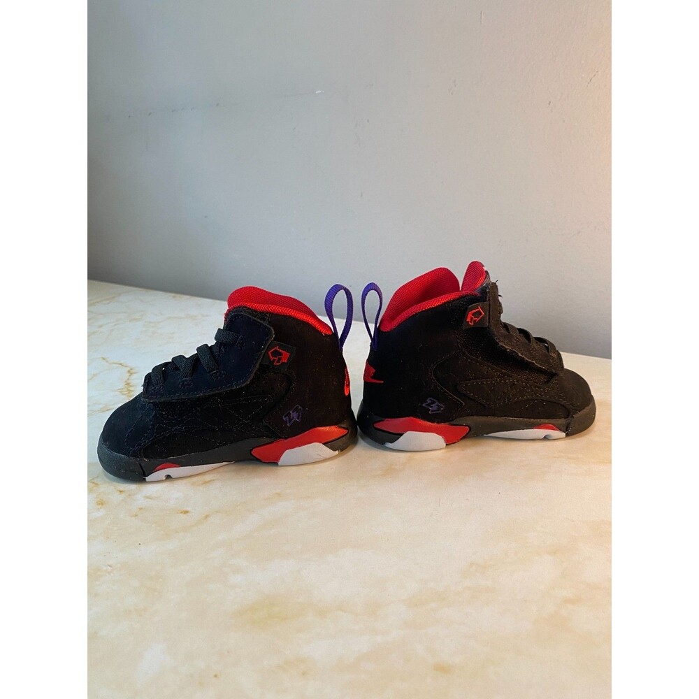 NEW Jordan 7 Retro Kids 4C Raptors Toddler Jumpman MVP Black red purple Shoes